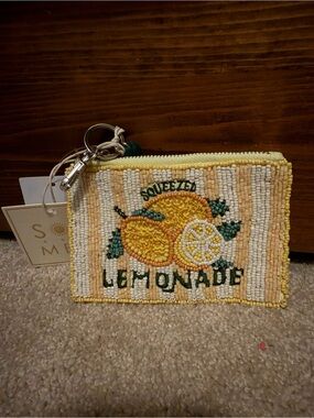 Beaded Lemonade Coin Pouch - Yellow